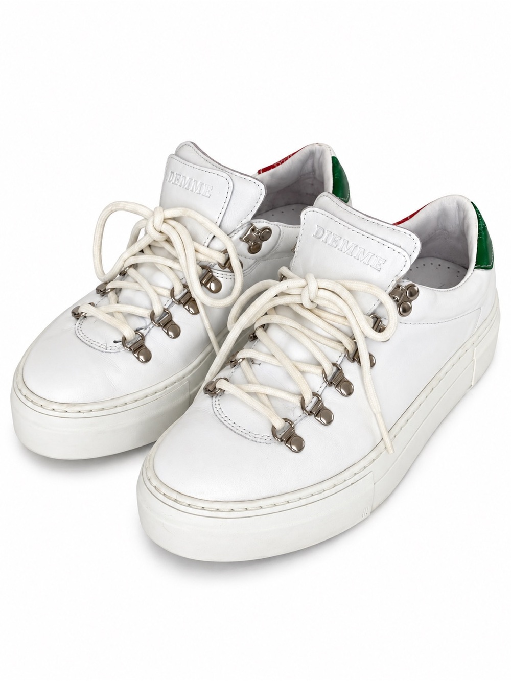 DIEMME Marostica Low White Leather Platform Sneakers Women’s 7 Made in Italy